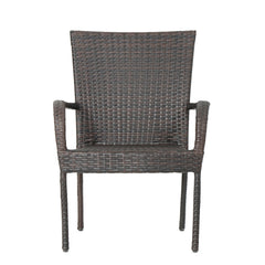 Rattan Dining Chair with Wicker Stacking, Set of 2 - Dining Chairs