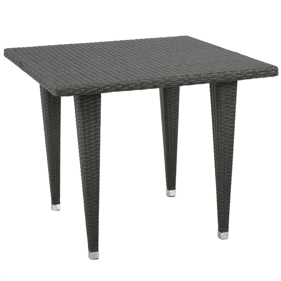 Reflect 35" Outdoor Dining Table with Rattan Wicker and Square Shape - Outdoor Dining