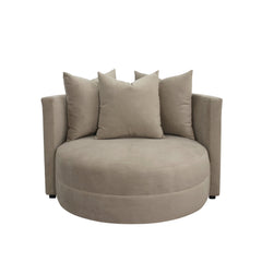 Round Seating Upholstered Living Room Chair - Accent Chairs