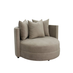 Round Seating Upholstered Living Room Chair - Accent Chairs