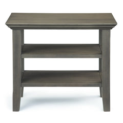 Sable Narrow Side Table with 2 Open Storage Shelves - Side Tables
