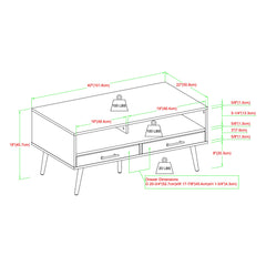 Serenar 2-Drawer Low Coffee Table - Coffee Tables
