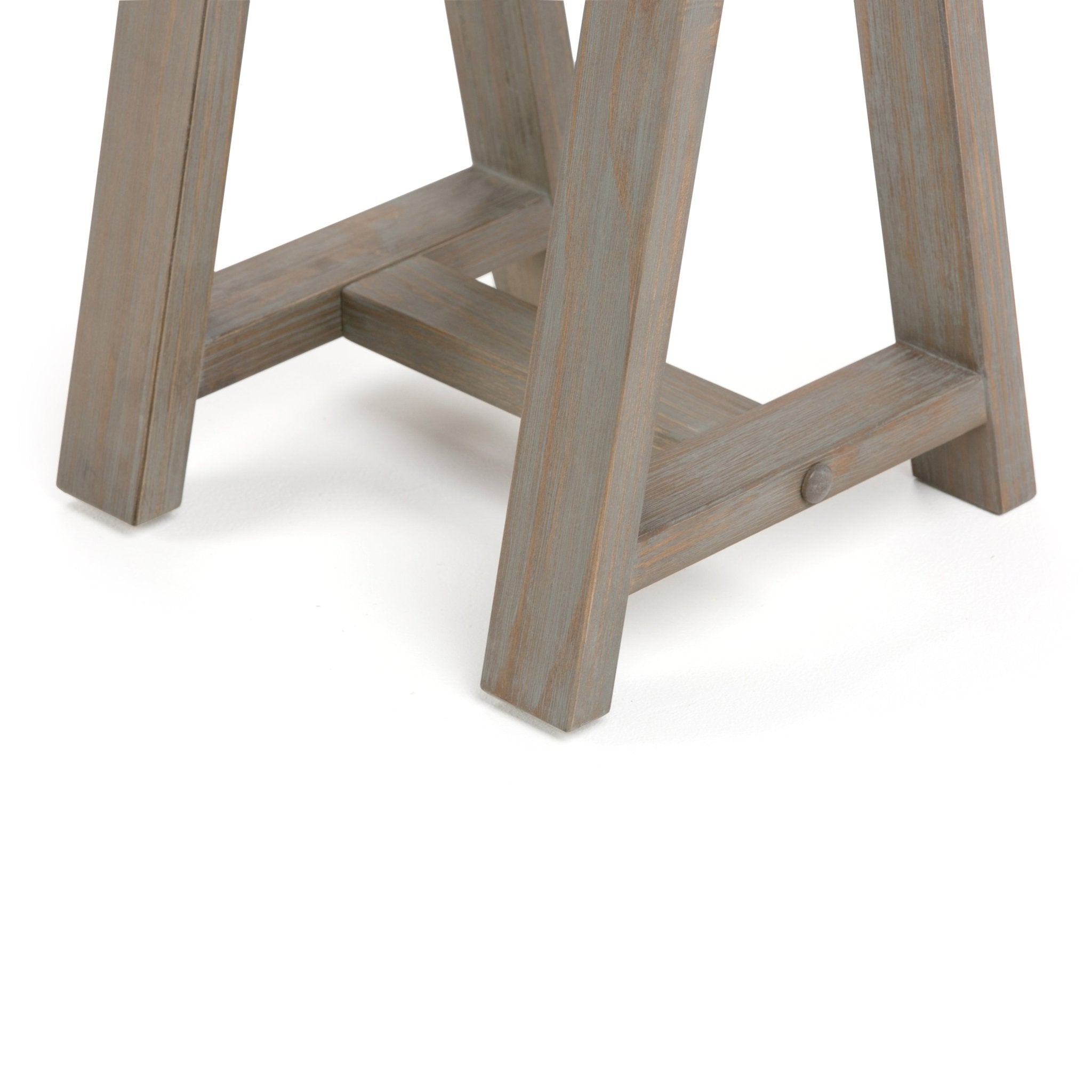 Serenique Solid Wood Console Table with Sawhorse Supports - Sofa & Console Tables