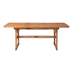 Siren Slat-Top Solid Acacia Wood Butterfly Outdoor Dining Table - Outdoor Dining