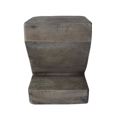 Solid Wood Z-Shape Side Table - Side Tables