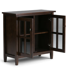 Sovereign Low Storage Cabinet with Tempered Glass Door - Storage Cabinets