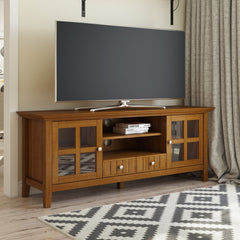 Spectrum TV Stand with Tempered Glass Doors and Adjustable Shelves - TV Stand