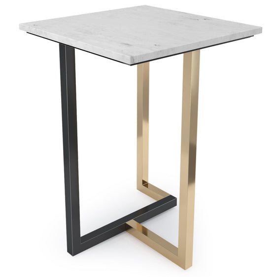 Square Side Table with Marble Top - Side Tables