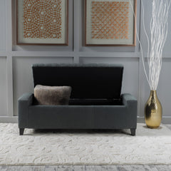 Synchronize Upholstered Storage Bench with Button Tufted Diamond Stitch - Benches