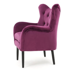 Upholstered Accent Chair with Flared Arm and Button Tufted - Accent Chairs