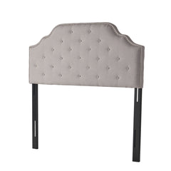 Upholstered Headboard with Diamond Tufted and Nail Head Trim, Queen and Full Size - Beds
