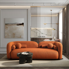 Zestful Boucle Fabric Upholstered Sofa - Sofas