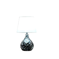 11.5" In Modern Black Seashell Swirl Pattern Mini Polyresin Table Lamp - Pier 1