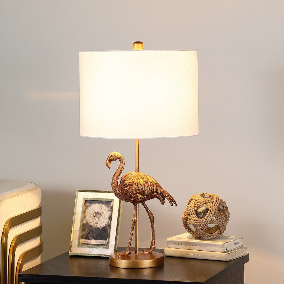 26" Matte Gold Flamingo Resin Table Lamp - Pier 1