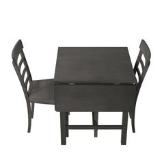 5-Piece Wood Square Drop Leaf Breakfast Nook Extendable Dining Table Set with 4 Ladder Back Chairs - Pier 1