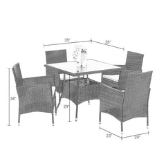 5-Pieces Outdoor Dining Sectional Sofa Set - Pier 1