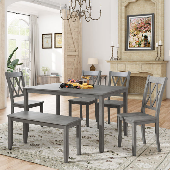 6-Piece-Dining-Table-Set-with-4-Chairs-and-Bench-Dining-Set
