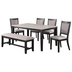 6 Piece Dining Table Set with 4 Side Chairs and Bench - Pier 1