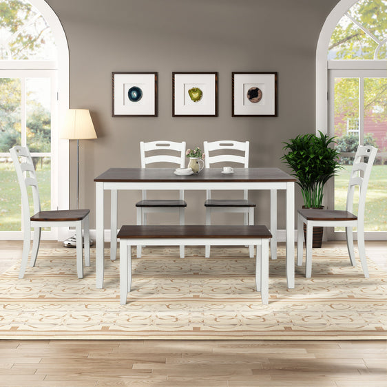 6-Piece-Dining-Table-Set-with-Bench-Dining-Set