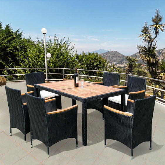 7-Piece-Patio-Wicker-Dining-Set-with-Acacia-Wood-Top-Outdoor-Dining