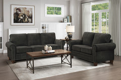 Loveseat with Microfiber Upholstered and Nailhead Trim