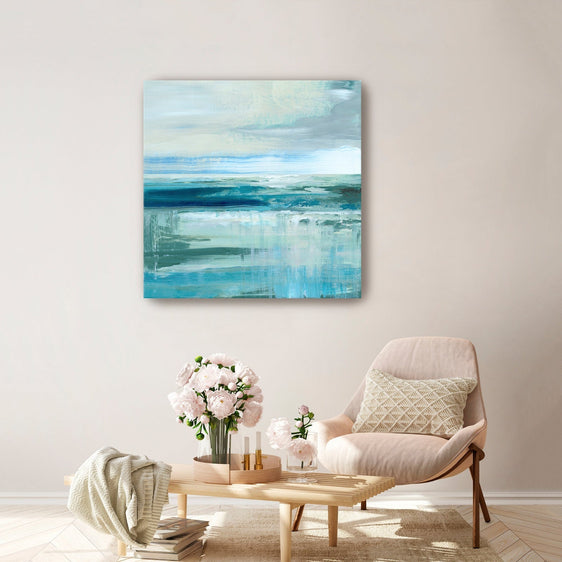 Abstract-Sea-And-Teal-Canvas-Giclee-Wall-Art-Wall-Art