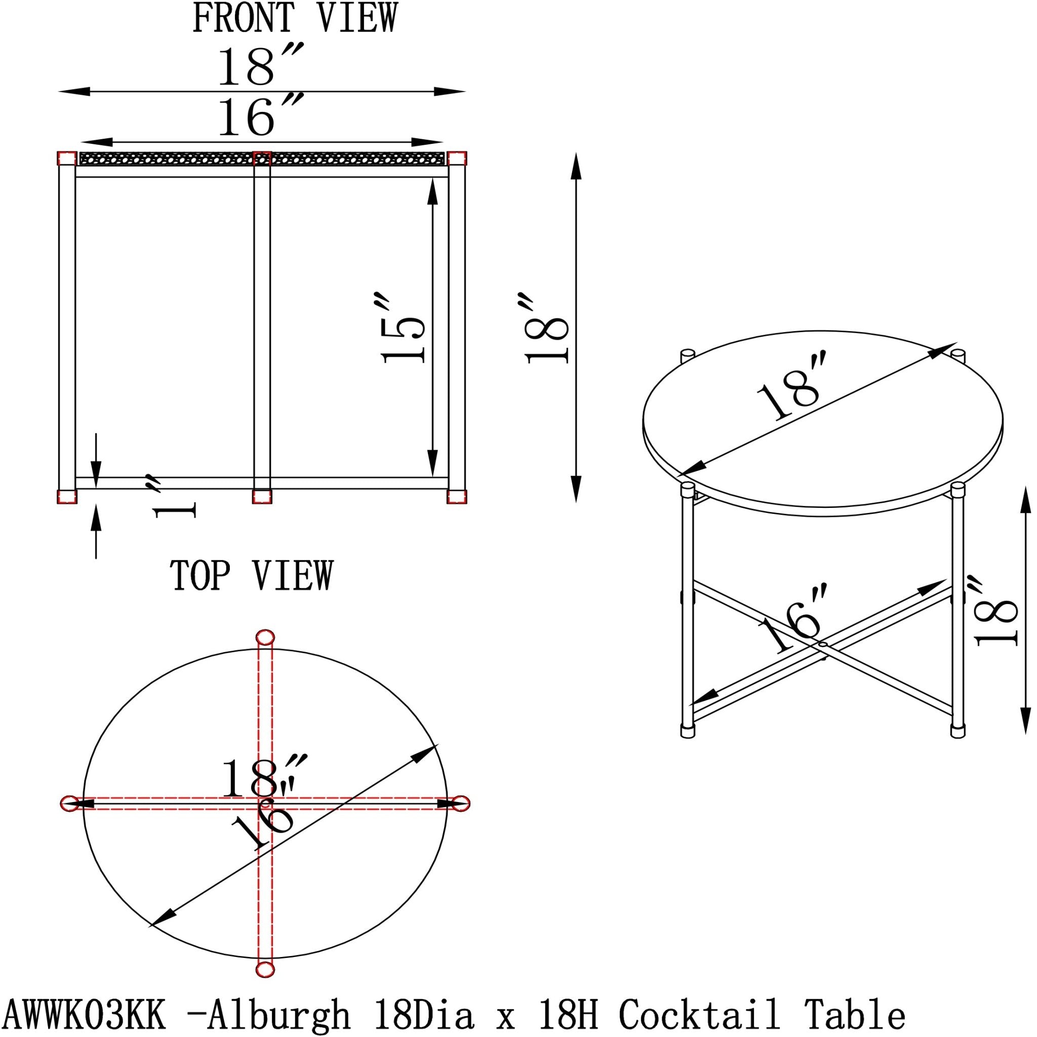 Alburgh All-Weather 18" H Cocktail Table - Pier 1