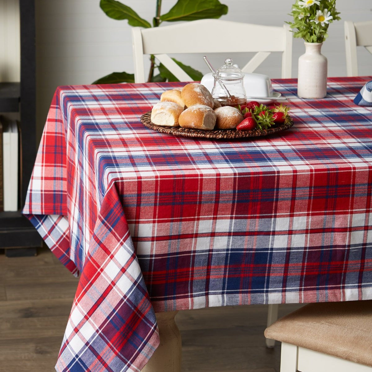 Americana Plaid Tablecloth 60x104 - Pier 1