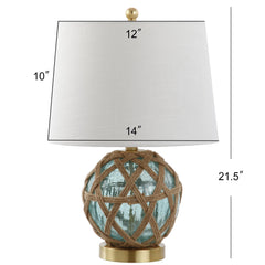 Andrews LED Glass/Rope Table Lamp - Pier 1