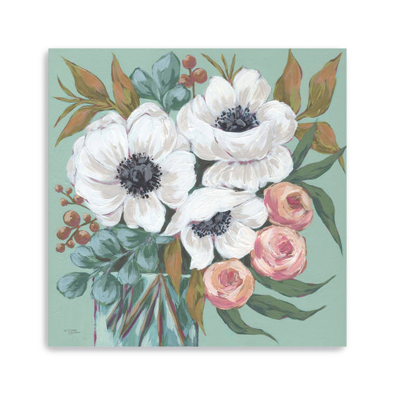 Anemone-Bouquet-Canvas-Giclee-Wall-Art-Wall-Art