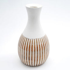 Aqdas Color Block Vase With Neck - Vases
