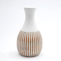 Aqdas Color Block Vase With Neck - Vases