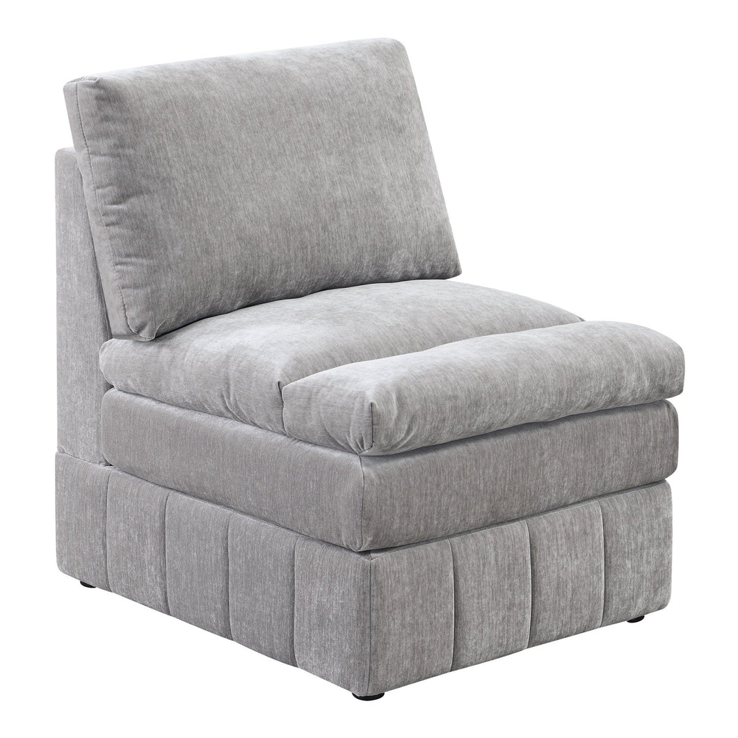 Armless Chair with Suede Fabric Upholstered - Pier 1