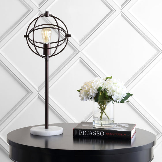 Atomic-Caged-Edison-Bulb-Metal/Marble-Modern-LED-Table-Lamp-Table-Lamps