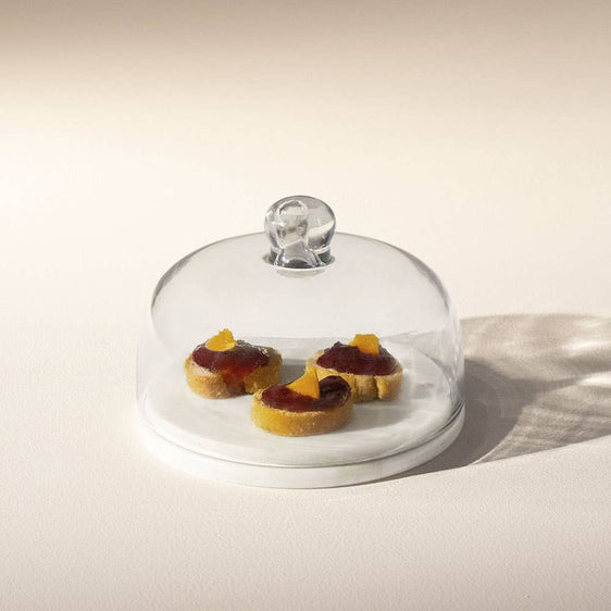 Baker's-Glass-Cloche-with-Marble-Base-Serveware