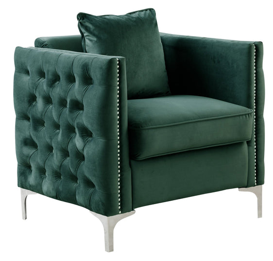 Bayberry Velvet Chair with 1 Pillow - Pier 1