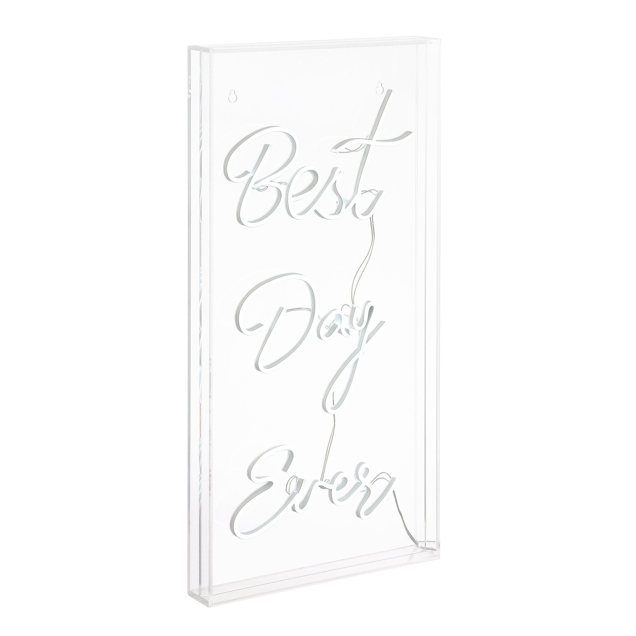 Best Day Ever X Contemporary Glam Acrylic Box USB Operated LED Neon Light - Pier 1