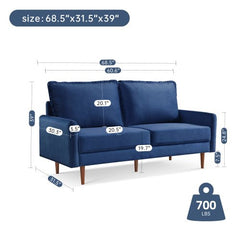 Betty 69” Upholstered Velvet Sofa Couch - Pier 1