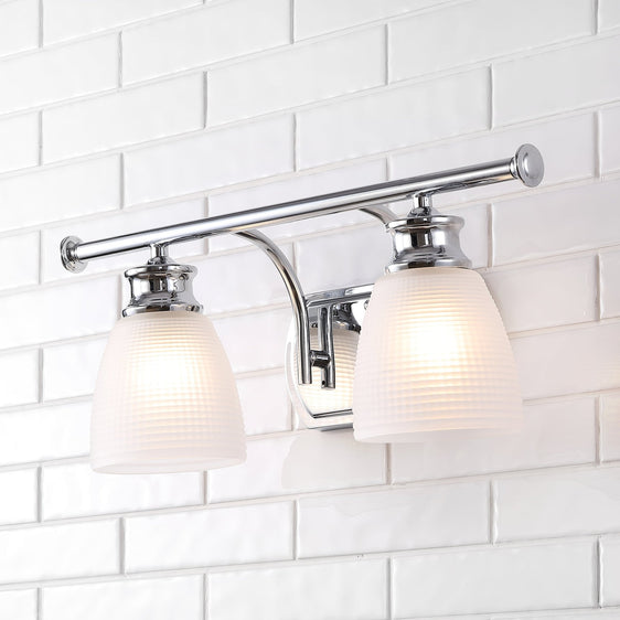 Beverly-Light-Metal/Glass-Contemporary-Modern-LED-Vanity-Light-Wall-Sconce