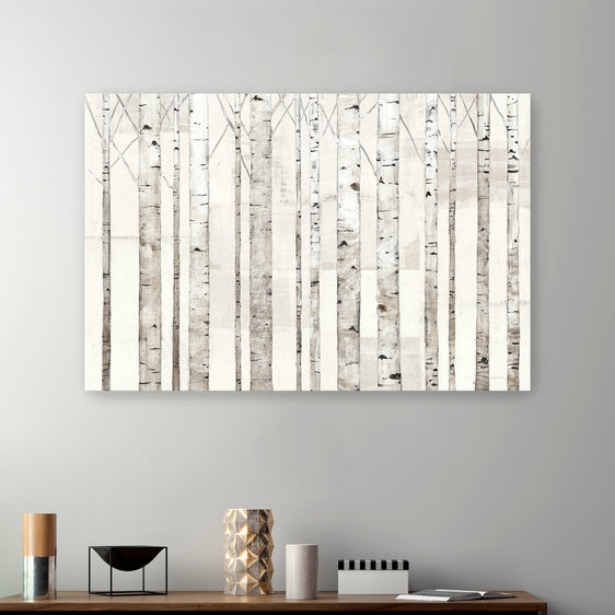 Birch Trees On White Canvas Giclee - Pier 1