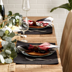 Black Ribbed Placemats, Set of 6 - Pier 1