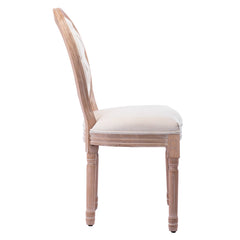 Bliss Upholstered Fabric French Dining Chair with Nailed Trim and Rubber Wood Legs, Set of 2 - Pier 1