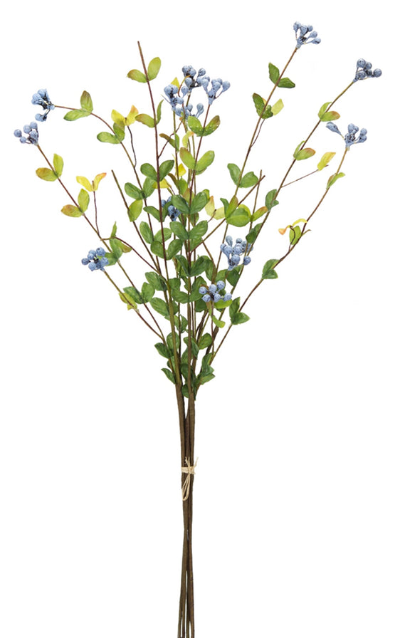 Blue-Berry-Foliage-Spray,-Set-of-12-Faux-Florals