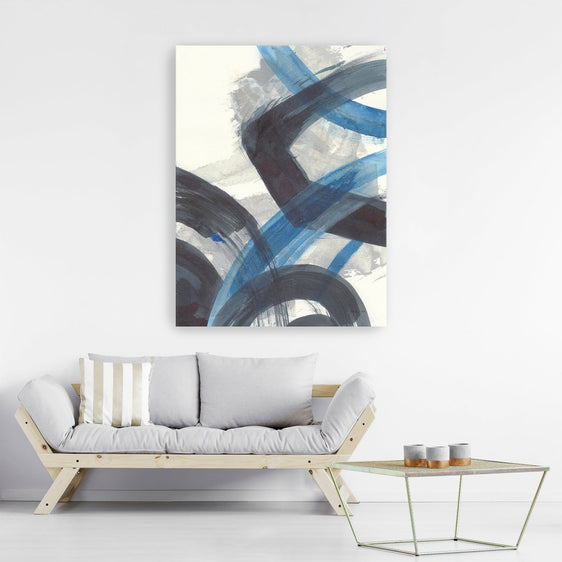Blue Brushy Abstract I Canvas Giclee - Pier 1