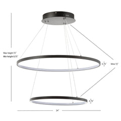 Brice Round Integrated LED Metal Pendant - Pier 1