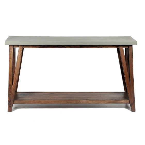 Brookside Wood with Concrete-Coating Console/Media Table - Pier 1