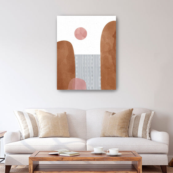 Brown Falls Abstract Canvas Giclee - Pier 1