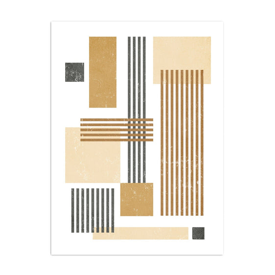 Brown-Shapes-And-Lines-Canvas-Giclee-Wall-Art-Wall-Art