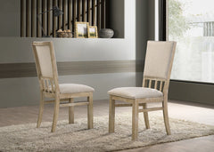 Brutus 5 Piece Dining Set with 47" Contemporary Round Dining Table and Fabric Chairs - Pier 1
