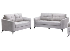 Callie Living Room Set with Woven Fabric Sofa and Loveseat - Pier 1